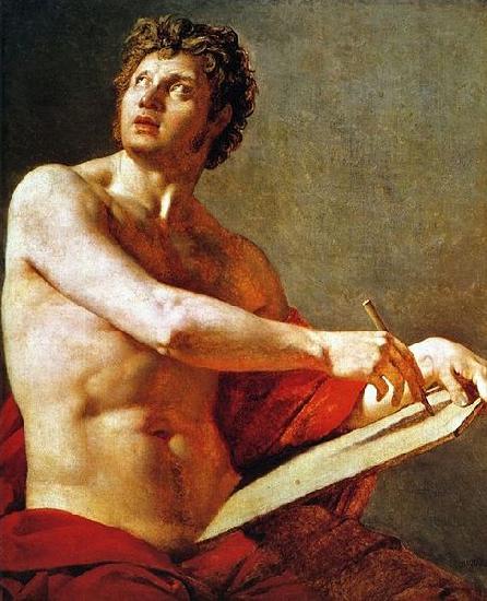 Jean Auguste Dominique Ingres Academic Study of a Male Torse.